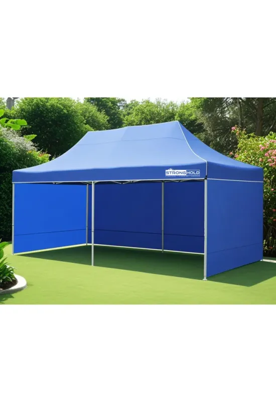 3x6m STRONGHOLD Gazebo with walls BLUE