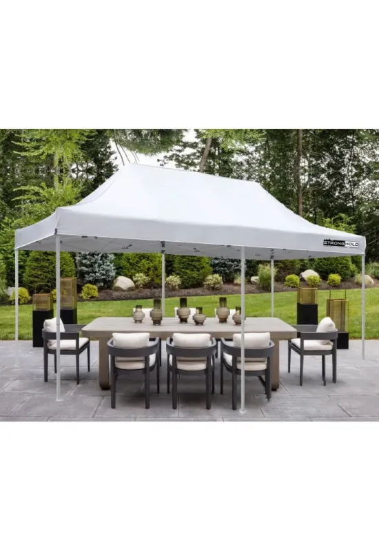 3x6m STRONGHOLD Gazebo with walls White