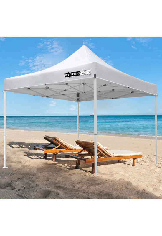 2.5*2.5m STRONGHOLD Gazebo with walls White